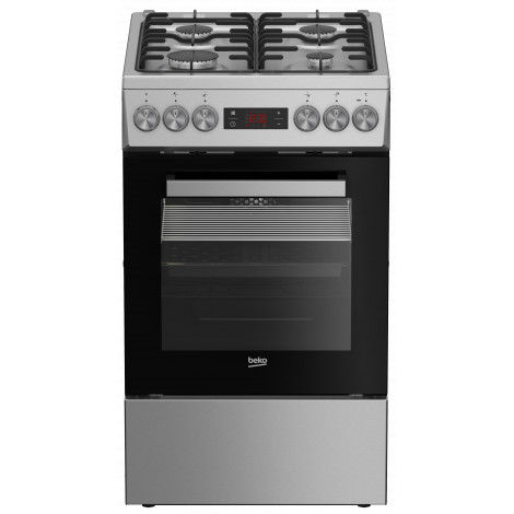 BEKO Cooker | FSM52321DXDT | Hob type Gas | Oven type Electric | Stainless Steel | Width 50 cm | Grilling | Depth 60 cm | 60 L