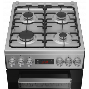 BEKO Cooker | FSM52321DXDT | Hob type Gas | Oven type Electric | Stainless Steel | Width 50 cm | Grilling | Depth 60 cm | 60 L