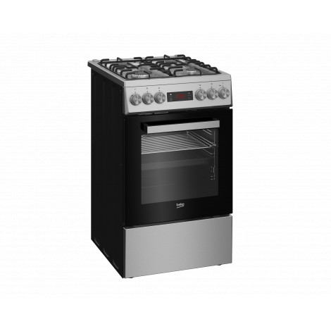BEKO Cooker | FSM52321DXDT | Hob type Gas | Oven type Electric | Stainless Steel | Width 50 cm | Grilling | Depth 60 cm | 60 L