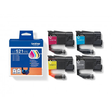Brother LC521VAL Inkjet Cartridge Value Pack C/M/Y/K | Brother
