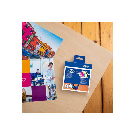 Brother LC521VAL Inkjet Cartridge Value Pack C/M/Y/K | Brother