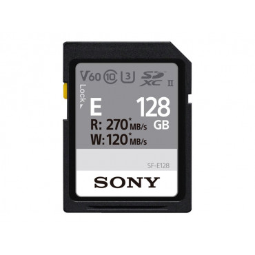 Sony | UHS-II SDXC Memory Card | SF-E | 128 GB | SDXC | Flash memory class 10, U3, V60
