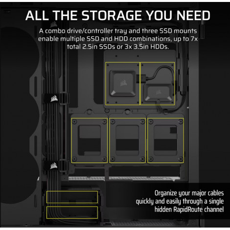 Corsair PC Case | iCUE LINK 5000T LX RGB | Black | Mid-Tower | Power supply included No