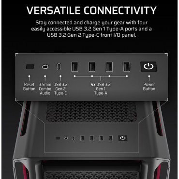 Corsair PC Case | iCUE LINK 5000T LX RGB | Black | Mid-Tower | Power supply included No