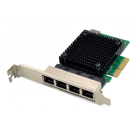 Digitus DN-10136 4-Port RJ45 RTL8125B, 2.5 GBits Server NIC