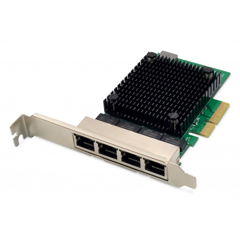 Digitus DN-10136 4-Port RJ45 RTL8125B, 2.5 GBits Server NIC