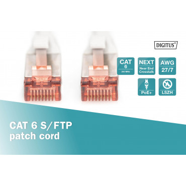 Digitus CAT 6 S/FTP | Patch cord | Length 1 m | Grey