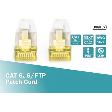 Digitus CAT 6A S/FTP | Patch cord | Length 20 m | Grey