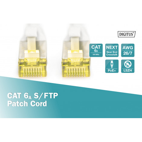 Digitus CAT 6A S/FTP | Patch cord | Length 20 m | Grey