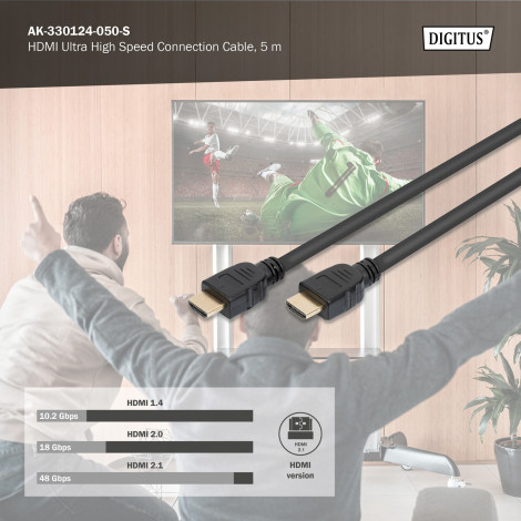 Digitus Ultra High Speed connection cable, type A | HDMI to HDMI | 5 m