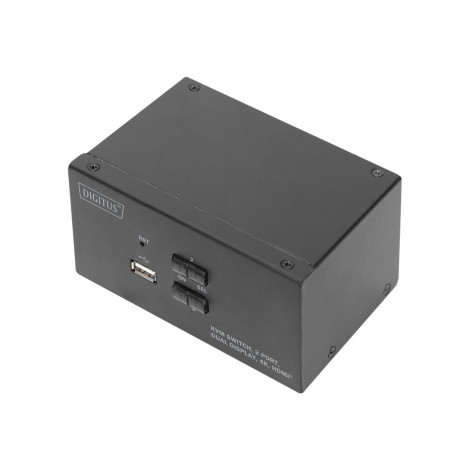 Digitus KVM Switch, 2 Port, Dual Display, 4K, HDMI | DS-12860