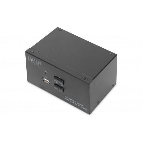 Digitus KVM Switch, 2 Port, Dual Display, 4K, HDMI | DS-12860