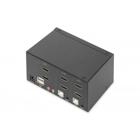 Digitus KVM Switch, 2 Port, Dual Display, 4K, HDMI | DS-12860