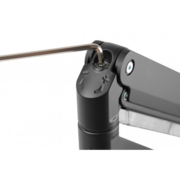 Digitus Desk Mount | Universal Single Monitor Mount with Gas Spring and Clamp Mount | Adjustable Height, Rotate, Tilt, Swivel | 