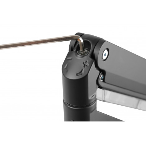 Digitus Desk Mount | Universal Single Monitor Mount with Gas Spring and Clamp Mount | Adjustable Height, Rotate, Tilt, Swivel | 