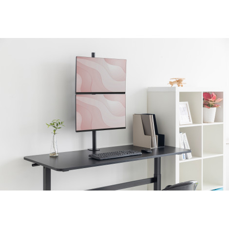 Digitus Desk Mount | DA-90438 | Adjustable Height, Rotate, Tilt, Swivel | 17-32 " | Maximum weight (capacity) 2x8 kg | Black