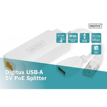 Digitus | USB-A 5V PoE Splitter | DN-95208