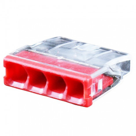 Universali laidų jungtis, 4x 0.5-2.5mm , 24A, 450V, 100vnt.