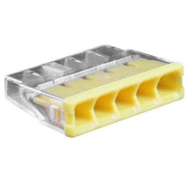 Universali laidų jungtis, 5x 0.5-2.5mm , 24A, 450V, 100vnt.