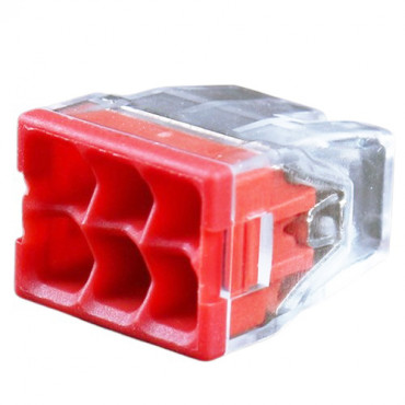 Universali laidų jungtis, 6x 0.5-2.5mm , 24A, 450V, 100vnt.