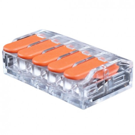 Universali užspaudžiama laidų jungtis, 5x 0.5-6.0mm , 40A, 450V, 20vnt.