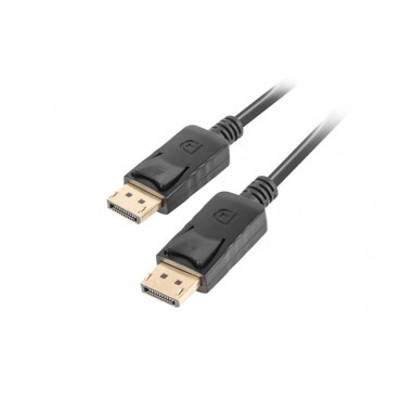 Lanberg DisplayPort Cable 19 Pin V1.2 4K, 1M | CA-DPDP-10CC-0010-BK | DisplayPort to DisplayPort
