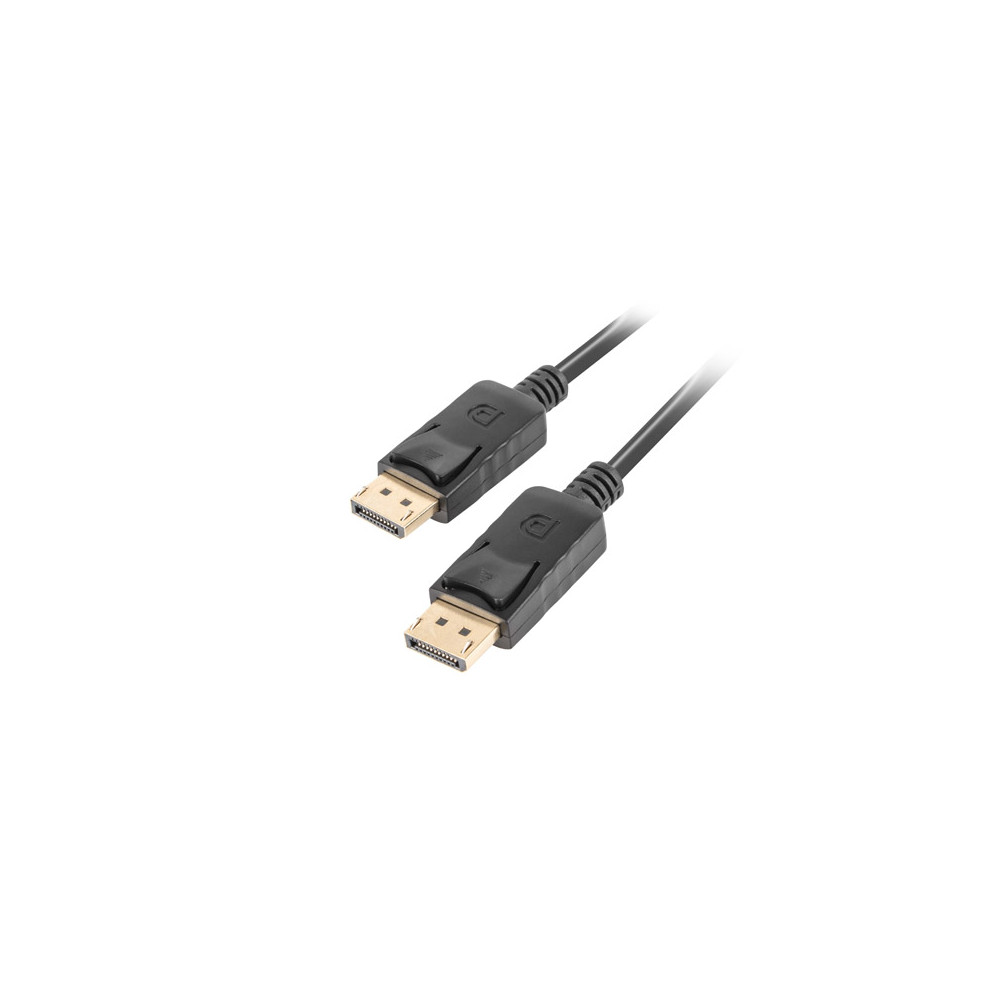 Lanberg DisplayPort Cable 19 Pin V1.2 4K, 1M | CA-DPDP-10CC-0010-BK | DisplayPort to DisplayPort
