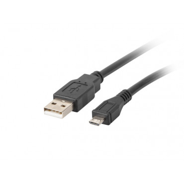 Lanberg Micro USB to USB Type-A 2.0 Cable, 1 m | CA-USBM-10CC-0010-BK | Micro USB to USB Type-A