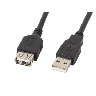 Lanberg Lanberg USB-A 2.0 Cable, 5 m | CA-USBE-10CC-0050-BK | USB Type-A to USB Type-A