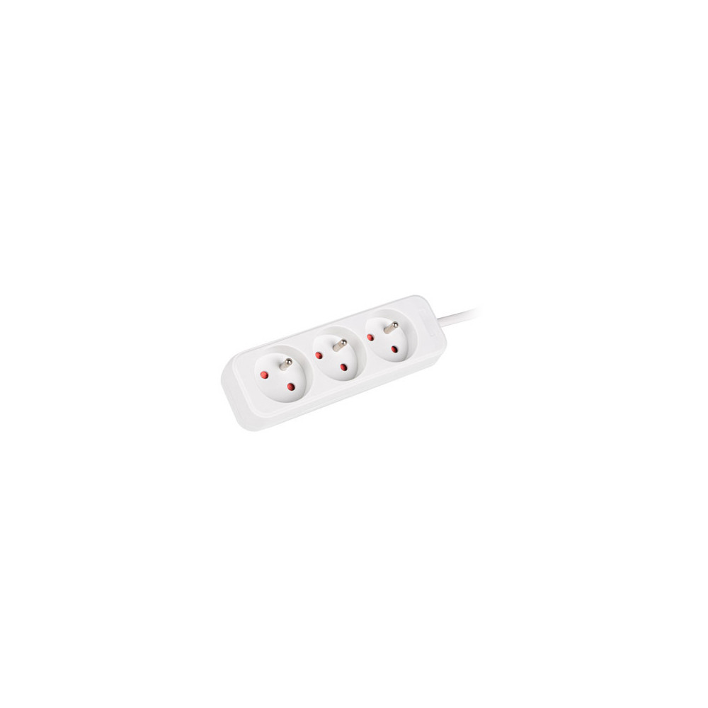 Lanberg Cable Power Strip, 3X French Outlets Quality-Grade Copper, 1.5 m | PS0-03E-0150-W