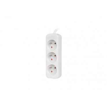 Lanberg Cable Power Strip, 3X French Outlets Quality-Grade Copper, 1.5 m | PS0-03E-0150-W