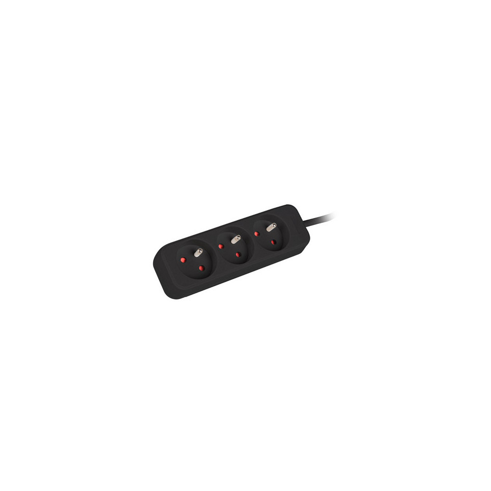 Lanberg Cable Power Strip, 3X French Outlets Quality-Grade Copper, 1.5 m | PS0-03E-0150-BK