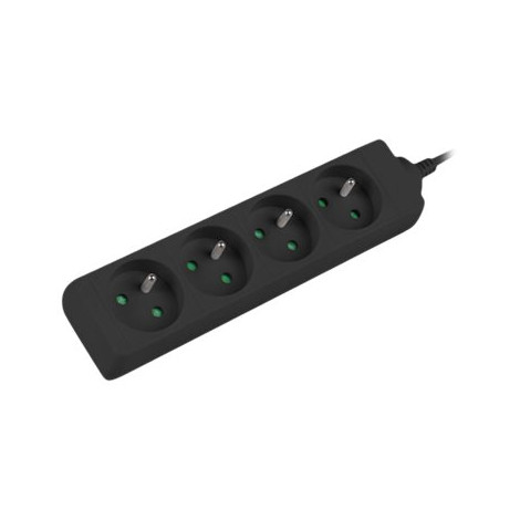 Lanberg Cable Power Strip, 4X French Outlets Quality-Grade Copper, 1.5 m | PS0-04E-0150-BK