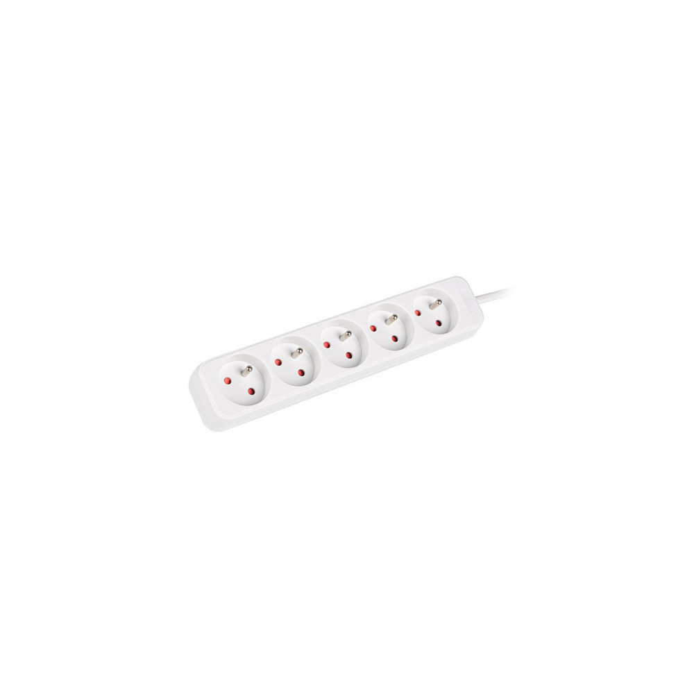 Lanberg Cable Power Strip, 5X French Outlets Quality-Grade Copper, 1.5 m | PS0-05E-0150-W