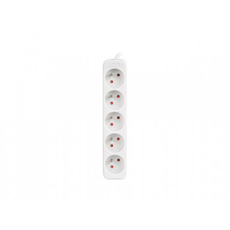 Lanberg Cable Power Strip, 5X French Outlets Quality-Grade Copper, 1.5 m | PS0-05E-0150-W