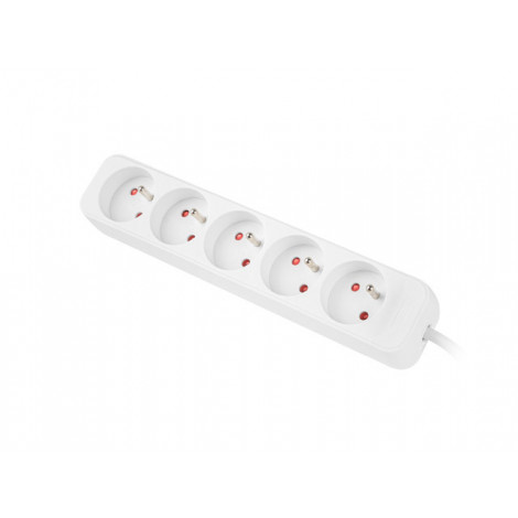 Lanberg Cable Power Strip, 5X French Outlets Quality-Grade Copper, 1.5 m | PS0-05E-0150-W