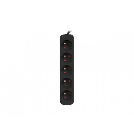 Lanberg Cable Power Strip, 5X French Outlets Quality-Grade Copper, 1.5 m | PS0-05E-0150-BK
