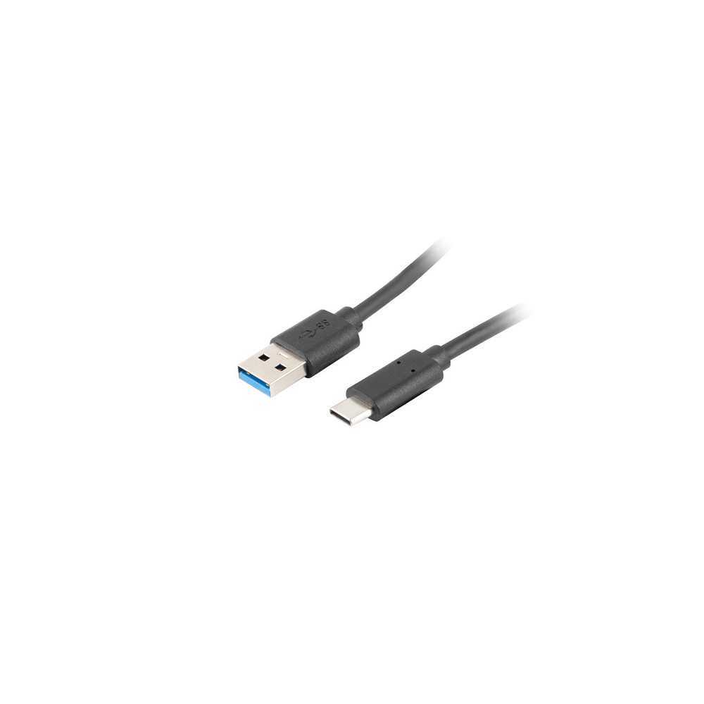 Lanberg USB Type-C to USB Type-A 3.1 Cable, 1.8 m | CA-USBO-31CU-0018-BK | USB Type-C to USB Type-A