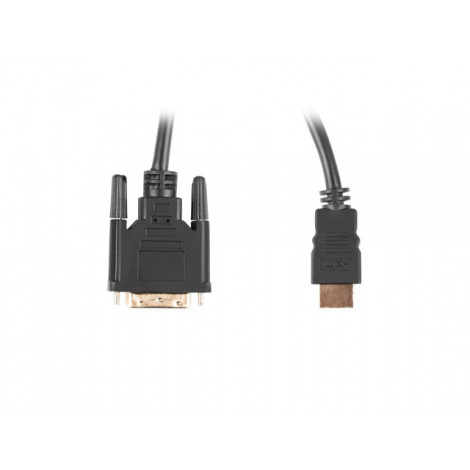 Lanberg HDMI to DVI-D Cable Dual Link with Gold-Plated 4K Connectors | CA-HDDV-20CU-0018-BK | HDMI to DVI-D | 1.8 m
