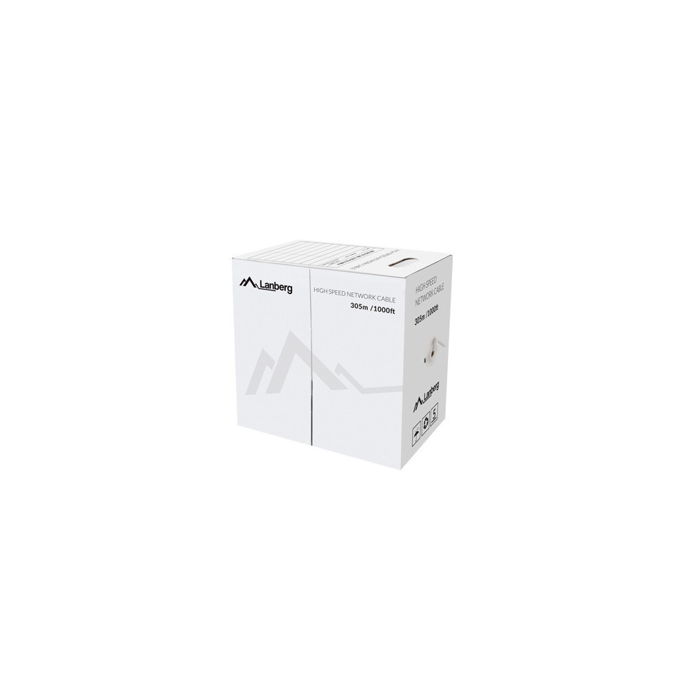Lanberg LAN Cable Cat.6 UTP, Solid CU Fluke Passed | LCU6-12CU-0305-S | 305 m