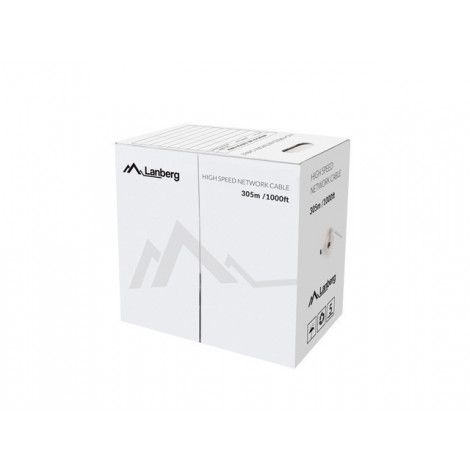 Lanberg LAN Cable Cat.6 UTP, Solid CU Fluke Passed | LCU6-12CU-0305-S | 305 m