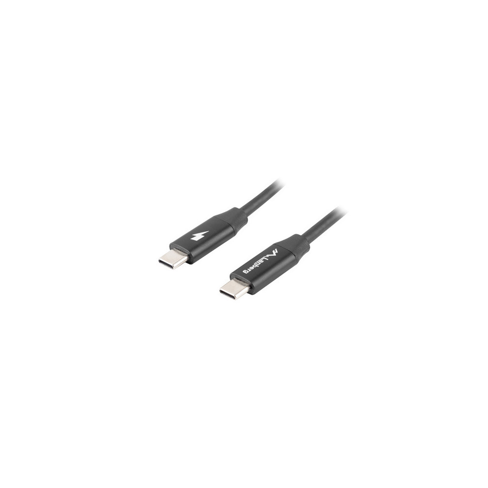 Lanberg USB-C 2.0 Cable, Quick Charge 4.0 | CA-CMCM-40CU-0018-BK | USB Type-C to USB Type-C | 1.8 m