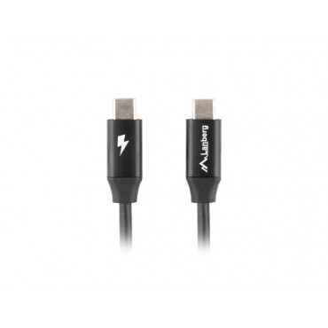 Lanberg USB-C 2.0 Cable, Quick Charge 4.0 | CA-CMCM-40CU-0018-BK | USB Type-C to USB Type-C | 1.8 m