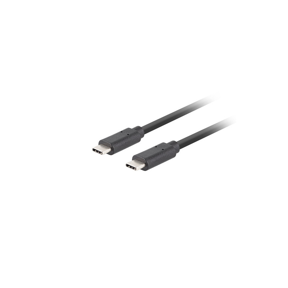 Lanberg USB-C 3.1 Gen 2 Cable, 10GB/s PD100W, 1.8 m | CA-CMCM-32CU-0018-BK | USB Type-C to USB Type-C