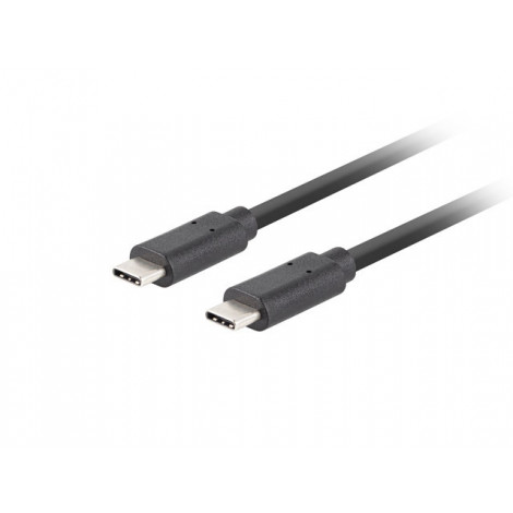 Lanberg USB-C 3.1 Gen 2 Cable, 10GB/s PD100W, 1.8 m | CA-CMCM-32CU-0018-BK | USB Type-C to USB Type-C