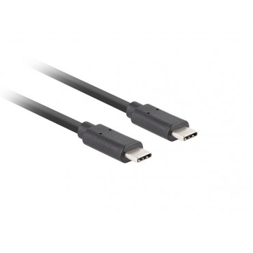 Lanberg USB-C 3.1 Gen 2 Cable, 10GB/s PD100W, 1.8 m | CA-CMCM-32CU-0018-BK | USB Type-C to USB Type-C