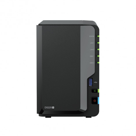 Synology DiskStation | DS225+ | Intel Celeron | J4125 | 2 GB | DDR4 | Black