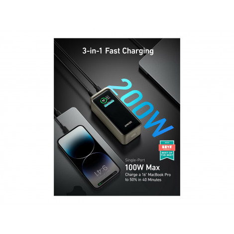 Anker Soundcore Power Bank, 200 W | Prime | 20000 mAh | Black