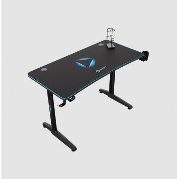Onex | Gaming Desk w/Cup holder, headset hook, Gamepad holder, Full coverage mouse pad | GD1200H | Black
