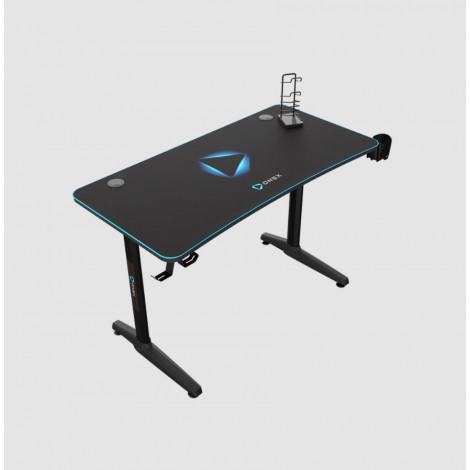 Onex | Gaming Desk w/Cup holder, headset hook, Gamepad holder, Full coverage mouse pad | GD1200H | Black